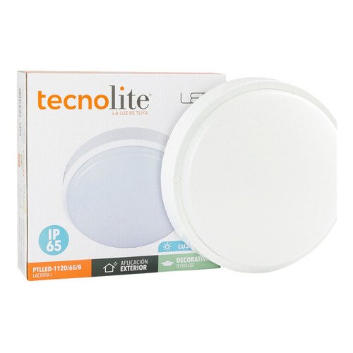 Lámpara Techo Led Deco Lacerta I 18w Pc Bco 6500k Tecnolite Color Blanco