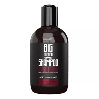  Shampoo Para Barba Big Barber 250ml Limpeza Ação Refrescante