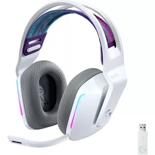 Audífonos Gamer Inalámbricos Logitech G Series G733 Blanco Con Luz  Rgb Led