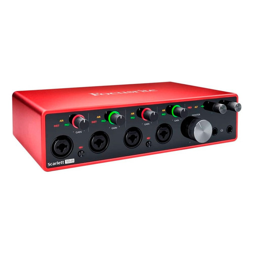 Focusrite Scarlett 18i8 Interface De Audio Usb (3ra Gen) Color Rojo 100V/240V