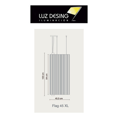 Lampara Colgante Led Flag 45 Xl Deño Sofisticado Mmo