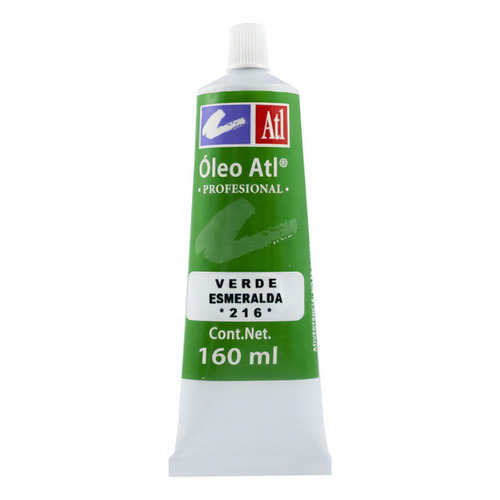 Oleo Atl T-40 160ml Arte Pintura A Escoger Color Verde Esmeralda No. 216 1pz