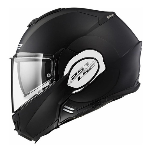 Casco para moto rebatible LS2 Valiant FF399  black solid talle M 