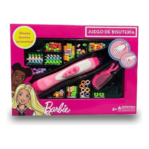 Set De Bisutería Barbie Rosa Plástico Accesorios Bonitos