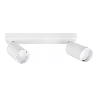 Luminaria Spot Doble Aplique De Pared Techo Cilindro Blanco