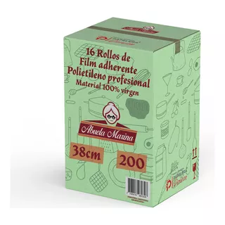 Papel Film Adherente Cocina Rollo 38cm 200mt Comidas X16 Rol