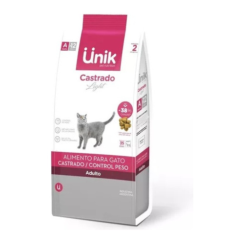 Alimento Balanceado Gatos Castrados Light Unik X 2 Kg