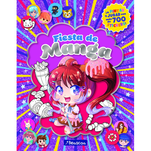 Libro Fiesta de stickers + 700 Manga - Beascoa, de Anónimo., vol. 1. Editorial Beascoa, tapa blanda, edición 1 en español, 2023