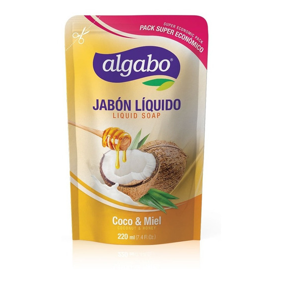 Repuesto Jabón Líquido Coco Y Miel 220ml Algabo