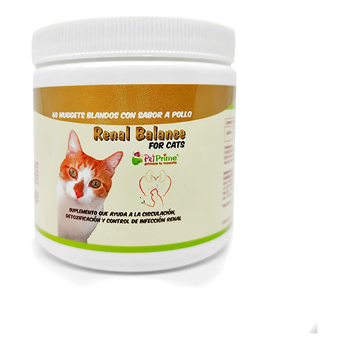  Pet-Prime Renal Balance Gatos Suplemento X 60 Nuggets