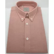 Camisa Algodón Lino Diseño Liso Rosado Marca Croix