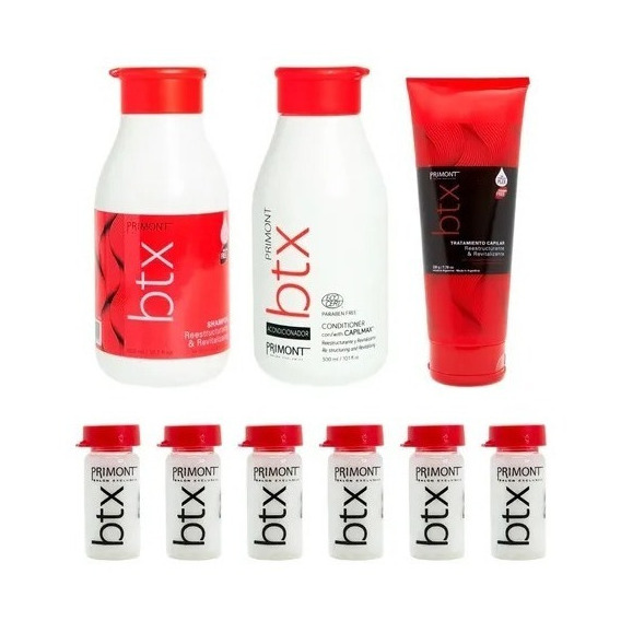 Kit Shampoo Mascara + Pack Primont Btx Tratamiento Con Botox