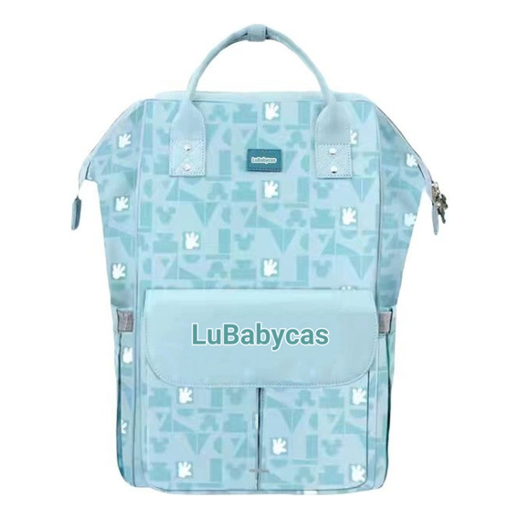 Mochila Pañalera Maternal Con Accesorios Azul By Lubabycas