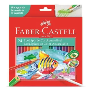 Lápis De Cor 24 Cores Aquarelavel Faber Castell