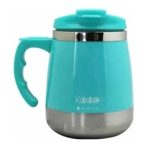 Taza térmica Keep Indoor color celeste 400mL