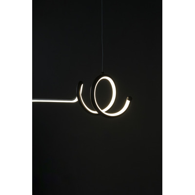 Colgante Led Barila 120cm Negro Deco Moderno Luz Desing