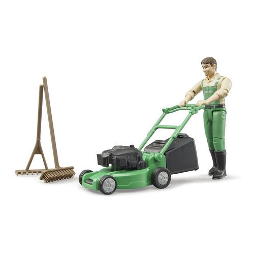 Bworld Gardener With Lawn Mower And Equipment Color Verde Oscuro