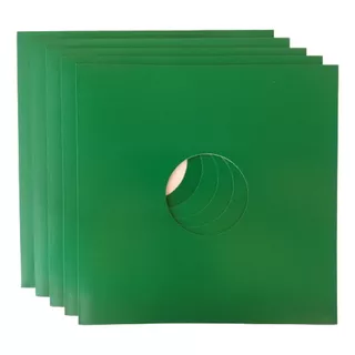 25 Capas Verdes C/ Furo P/ Lp Disco Vinil 12 Pol Papel 300gr