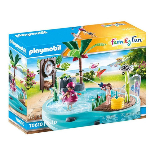 Playmobil Family Fun: Piscina Divertida Con Rociador De Agua Cantidad De Piezas 124