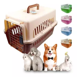 Caja Canil Transportadora Mascotas Con Ventilación Talla L