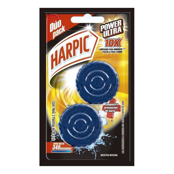 Harpic Pack 2 Pastillas Para Estanque De Inodoro 90 Gr