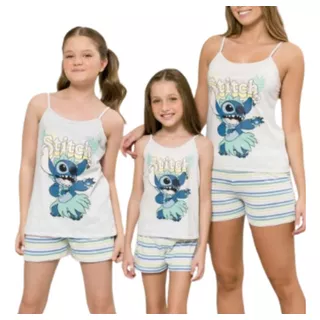 Pijama Adulto Moda Feminina Stitch