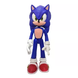 Figura Sonic Hedgehog Azul Juguete Articulado Bom 24cm Envio