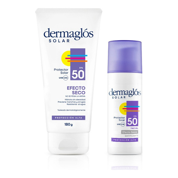 Dermaglos Kit Protector Solar Efecto Seco Corporal Y Facial