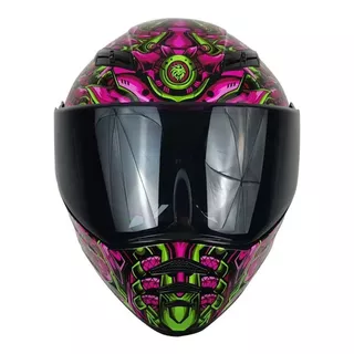 Casco Kov Estelar Titan Abatible Rosa Moto Certificado Dot Tamaño Del Casco L (59-60 Cm)