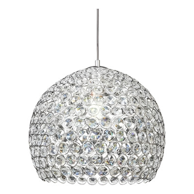 Colgante Esfera Cristal Cairel Cromo 20cm Copen Apto Led Mks