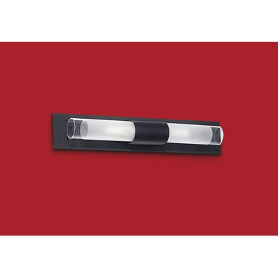 Aplique 2 Luces Punto Negro Diseño Vidrio Con Led G9 1902 Rd