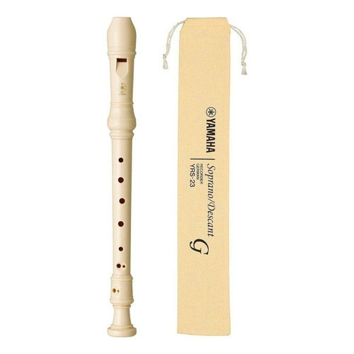 Yamaha Yrs23 - Flauta Dulce Soprano Color Marfil 3 piezas Digitación Alemana Ideal Escolar