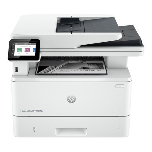 Impresora Multifunción Hp Laserjet Pro Mfp 4103fdw Monocroma Color Blanco