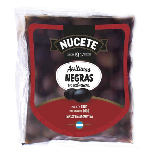 Aceitunas Negras Nucete Sachet 190 Gr