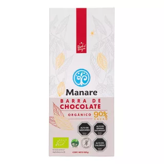 Chocolate 90% Cacao Orgánico 100g - Manare