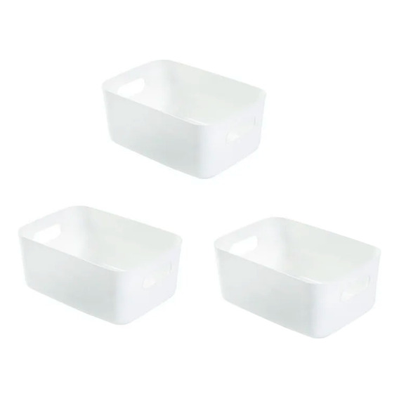 Set 2 Caja organizador Plástica Blanco Grande Closet Otros