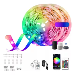 Tira De Luces Led Colores Luz Rgb Wifi Alexa App Control 20m