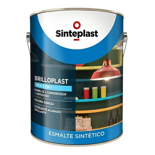 Brilloplast Max Esmalte 4lts Sinteplast Colores - Acabado Brillante Color Amarillo Medio