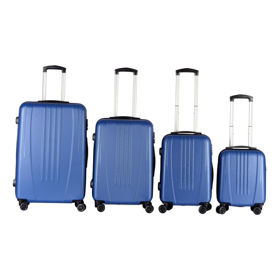 Set Kit De 4 Maletas De Viaje Travel Elite Abs Sky