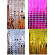 Cortina Metalizada Quadrada Shimmer 4d Tema Painel 1_x_2_mts