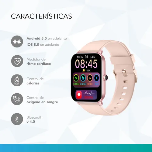 Smartwatch ip68 características hotsell