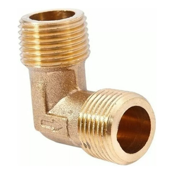 Codo De Bronce Para Compresor De Aire 25lt/ 50lt Rosca 3/8