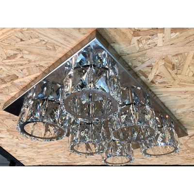  Plafon Aplique 6 Luces Cromo Cairel Redondo Moderno Pal