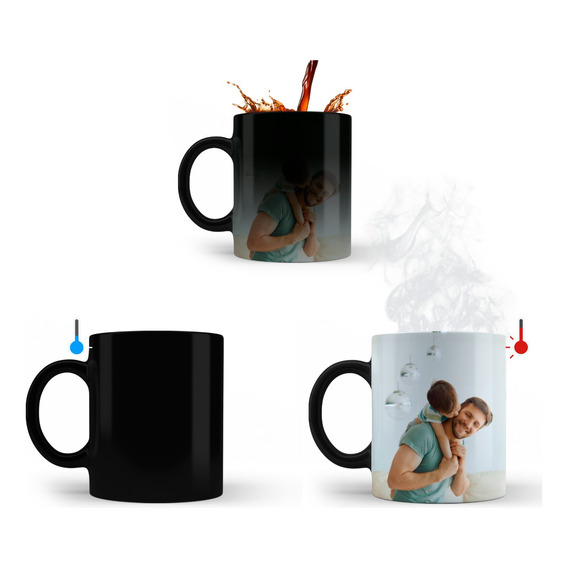 Regalo Original Dia Del Padre Taza Mágica Personalizada Foto