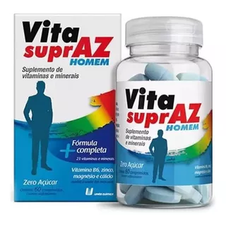 Vita Supraz Homem Com 60 Comprimidos Vitaminas Minerais Sabor Without Flavor
