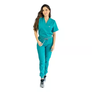 Uniforme Medico Pijama Medica Mujer Antifluido Verde Joggger
