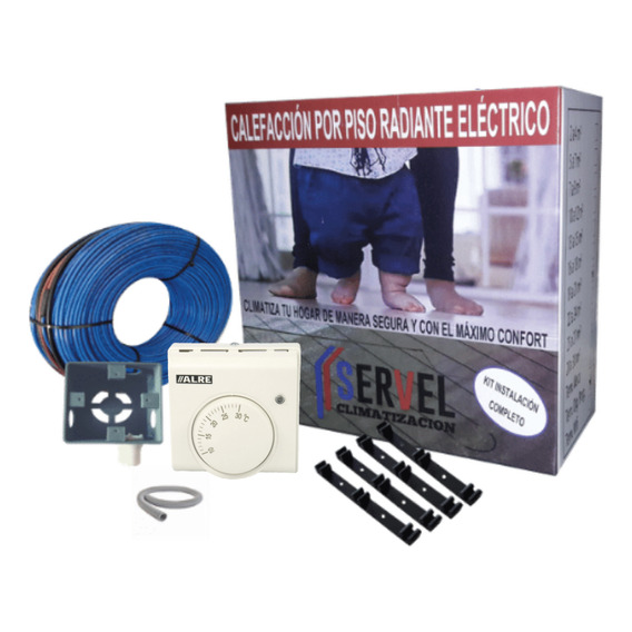 Piso Radiate Electrico, Kit De 1,5 M2 Baño, Losa Radiante Tm