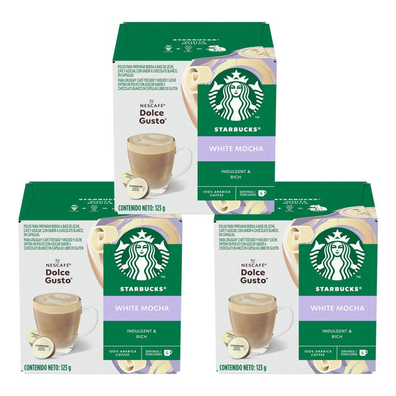 Café Starbucks® Nescafé Dolce Gusto® White Mocha 12 Pack X3