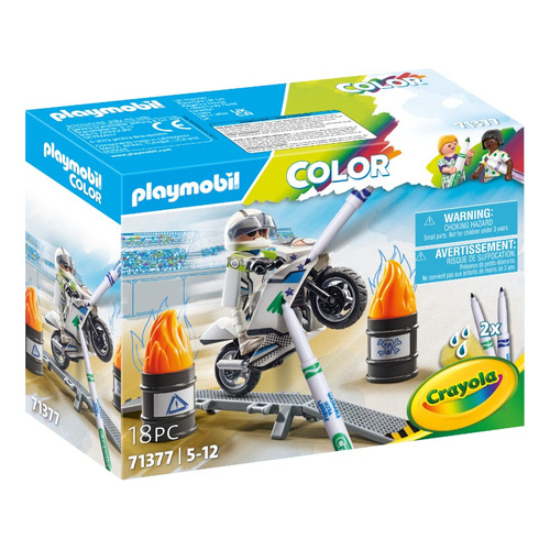 Figura Armable Playmobil Color Moto 18 Piezas 3