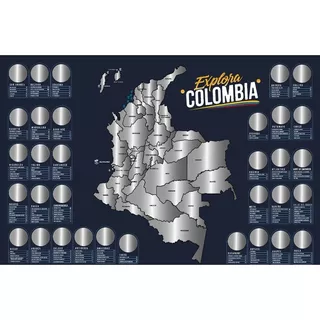 Mapa Colombia Para Raspar Explora Colombia Scratch Map